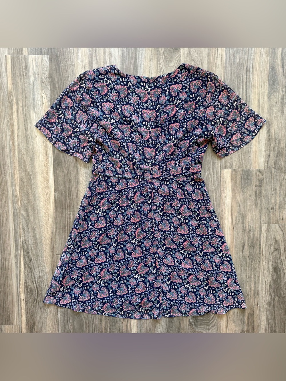 Madewell Orchard Flutter Sleeve Dress in Fan Floral Mix Size 8 - Picture 7 of 10